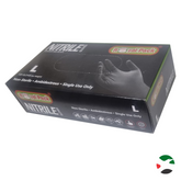 1000 BLACK Nitrile Exam Disposable Gloves, Powder Free  1X10PC Per Carton - RoyalPack